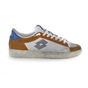 Men Lotto Autograph Grid 2 Leggenda White / Yellow / Blue | 59634-TRLK