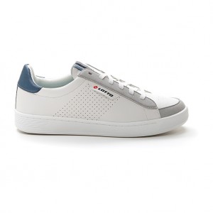 Men Lotto Court '73 Amf Sneakers White / Blue | 37920-LQKM