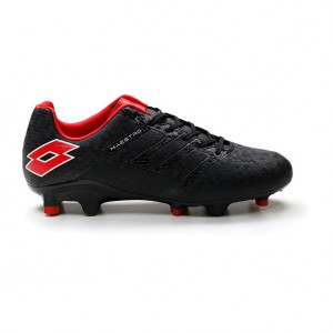 Men Lotto Maestro 700 Iv Fg Soccer Shoes Black / Red | 49068-MBTP