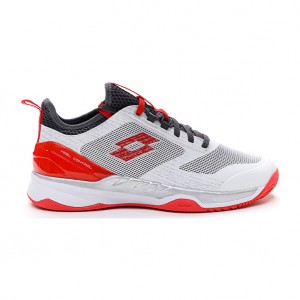 Men Lotto Mirage 200 Cly Tennis Shoes White / Red | 84962-ABVN