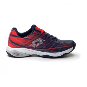 Men Lotto Mirage 300 Cly Tennis Shoes Navy / Blue / White / Red | 58706-FOYG