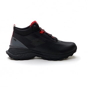 Men Lotto Moonrun 300 Ii Mid Hd Running Shoes Black | 56148-ALMZ