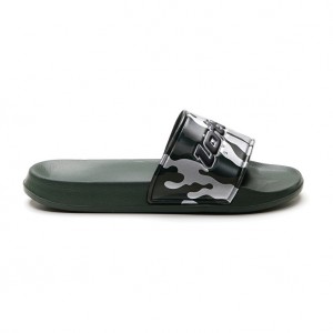 Men Lotto Oceania Camo Slippers Green / Deep | 91486-CEGJ