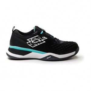 Men Lotto Raptor Hyperpulse 100 Cly Tennis Shoes Black / White / Green | 98524-PGOA