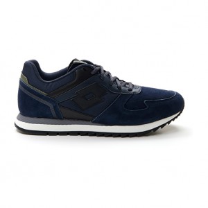 Men Lotto Runner Plus '95 Iv Sue Sneakers Dark / Blue / Black | 18275-SIJD