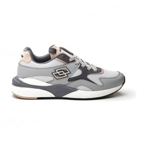 Men Lotto Sirius '95 Amf Ii Sneakers Light / Brown / Grey / Grey / Grey | 26418-RQWP