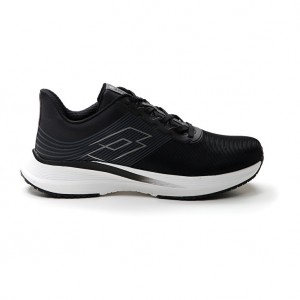 Men Lotto Speedevo 700 Ii Running Shoes Black / Grey | 78065-OEWL