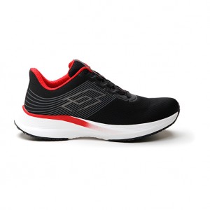 Men Lotto Speedevo 700 Iii Running Shoes Black / Red | 60184-ZQBE