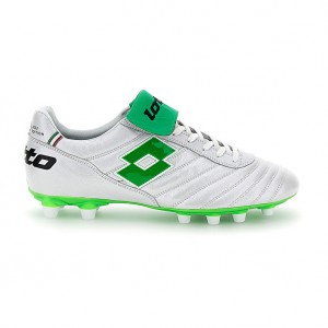 Men Lotto Stadio Og Ii Fg 50 Yrs Icon Soccer Shoes White / Green | 84023-WCJL