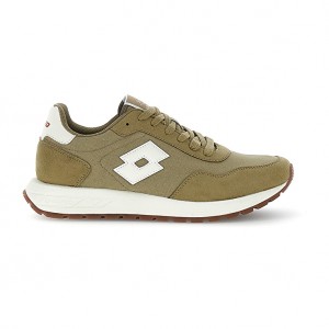 Men Lotto Trainer 2000 Amf Cvs Sneakers Brown / White | 50897-KHBV