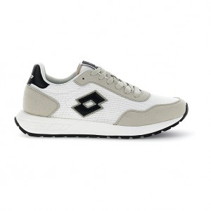 Men Lotto Trainer 2000 Amf Sneakers White / Black | 39182-LRIE