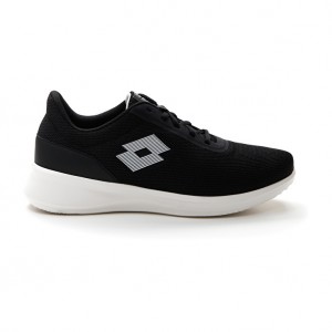 Men Lotto Verso Amf 1 Sneakers Black / White | 02673-WPDE