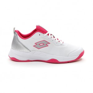 Women Lotto Mirage 600 Alr W Tennis Shoes White / Silver / Pink | 73890-RMPA