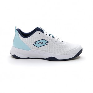 Women Lotto Mirage 600 Alr W Tennis Shoes White / Navy / Blue | 72405-TUVM