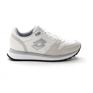 Women Lotto Trainer Wedge Iii W Sneakers White / Silver | 08917-LAYI