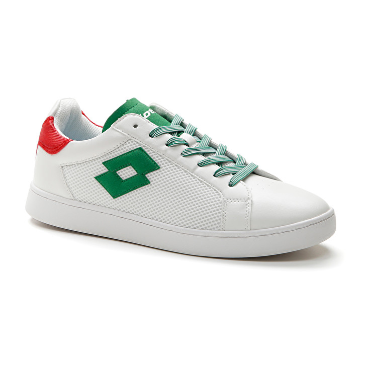 Men Lotto 1973 Amf Net Sneakers White / Green / Red | 75082-KYLB