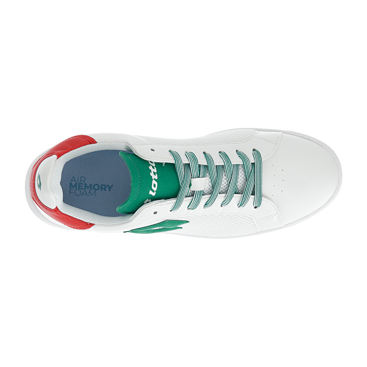 Men Lotto 1973 Amf Net Sneakers White / Green / Red | 75082-KYLB