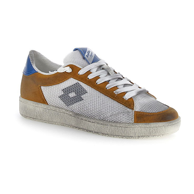 Men Lotto Autograph Grid 2 Leggenda White / Yellow / Blue | 59634-TRLK