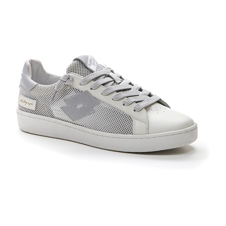 Men Lotto Autograph Net Leggenda White / Grey | 39247-RIHM