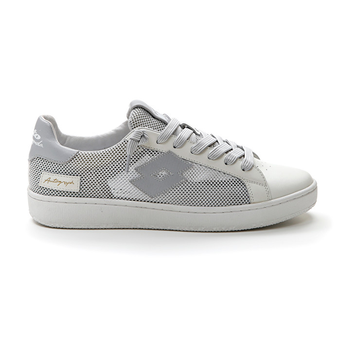 Men Lotto Autograph Net Leggenda White / Grey | 39247-RIHM