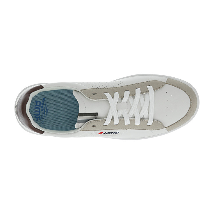 Men Lotto Court '73 Amf Sneakers White / Brown | 69057-HMTL