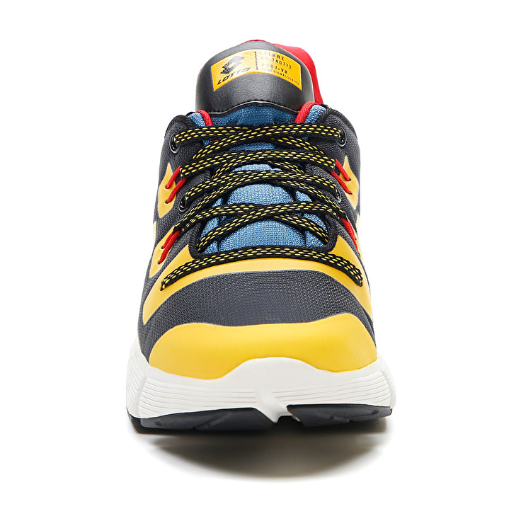 Men Lotto Libra Amf 1 Sneakers Black / Gold / Blue | 53402-IZUJ