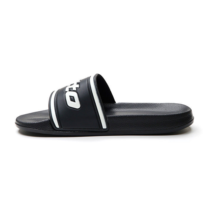 Men Lotto Midway Iv Slippers Black / White | 85043-BHEY