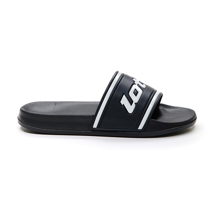 Men Lotto Midway Iv Slippers Black / White | 85043-BHEY