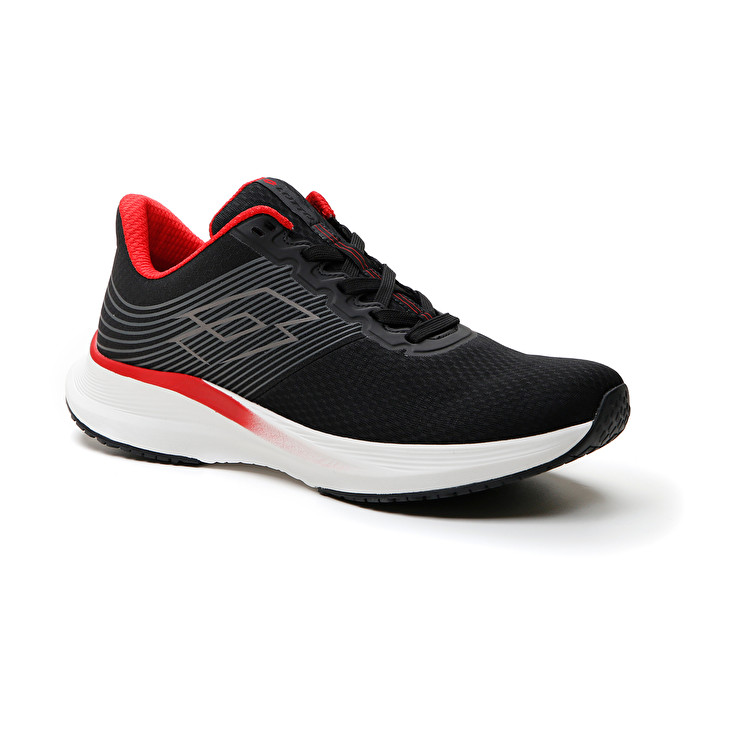 Men Lotto Speedevo 700 Iii Running Shoes Black / Red | 60184-ZQBE