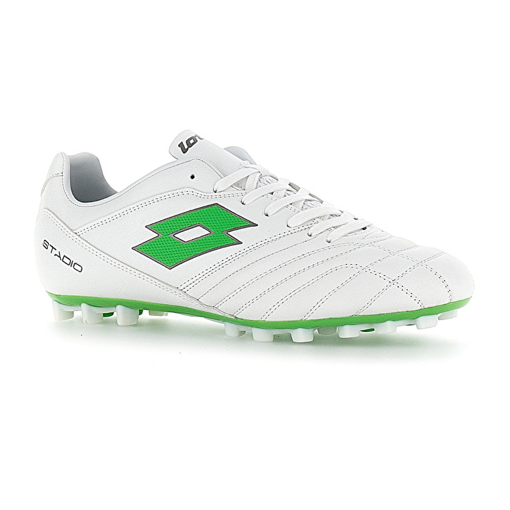 Men Lotto Stadio 300 Ii Agm Soccer Shoes White / Green | 04283-GFWQ