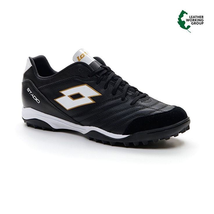 Men Lotto Stadio 300 Ii Tf Soccer Shoes Black / White / Light | 37421-DAMT