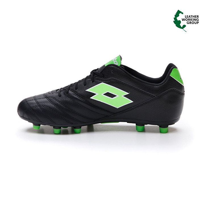 Men Lotto Stadio 300 Iii Fg Soccer Shoes Black / Green | 31798-MUAH