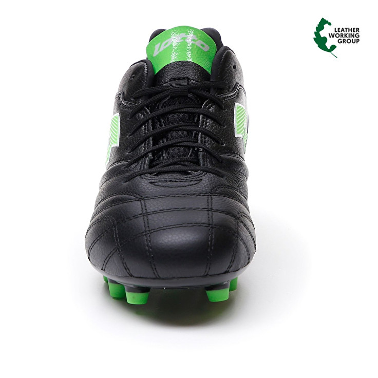 Men Lotto Stadio 300 Iii Fg Soccer Shoes Black / Green | 31798-MUAH