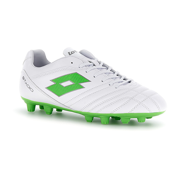 Men Lotto Stadio 705 Fg Soccer Shoes White / Green | 19320-ZVEC