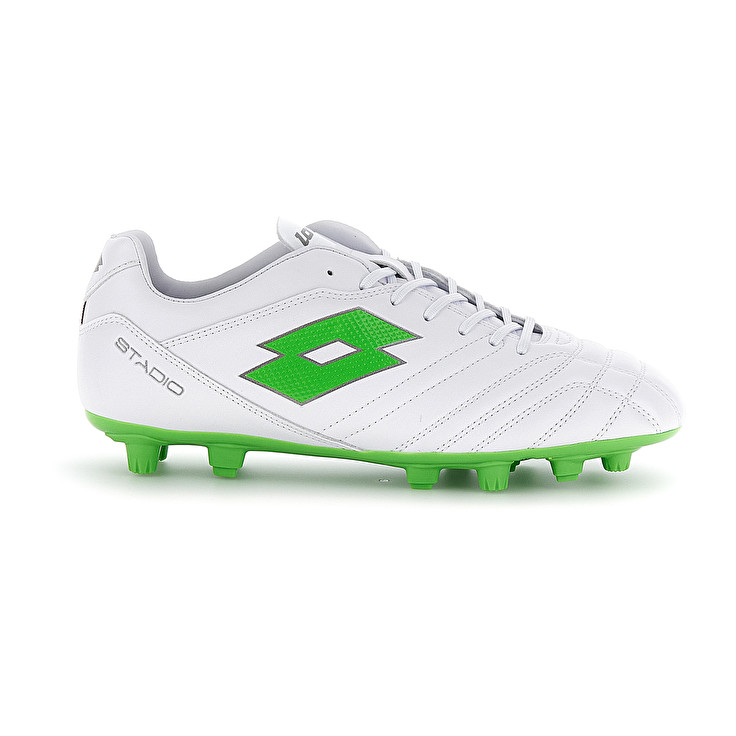 Men Lotto Stadio 705 Fg Soccer Shoes White / Green | 19320-ZVEC