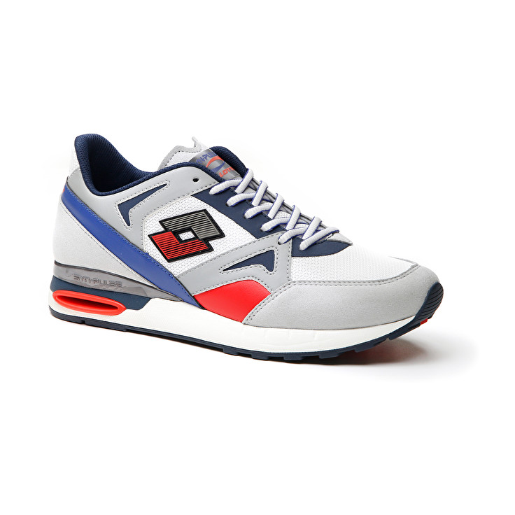 Men Lotto Synpulse '93 Ii Amf Sneakers White / Blue / Red | 36840-WHSN