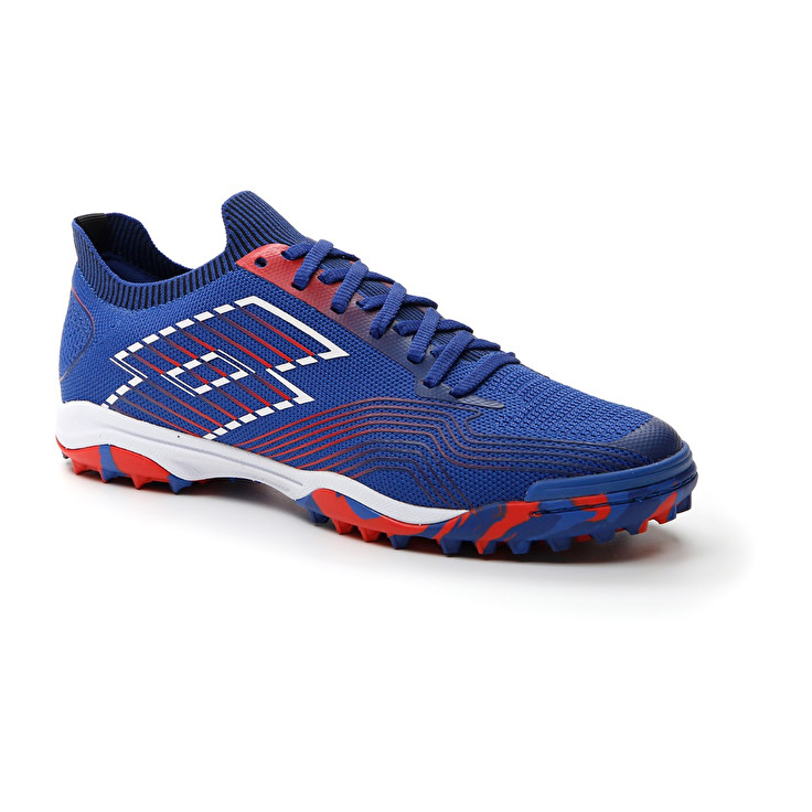 Men Lotto Tacto 250 Tf Soccer Shoes Blue / White / Red | 50182-GXUH