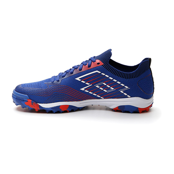 Men Lotto Tacto 250 Tf Soccer Shoes Blue / White / Red | 50182-GXUH