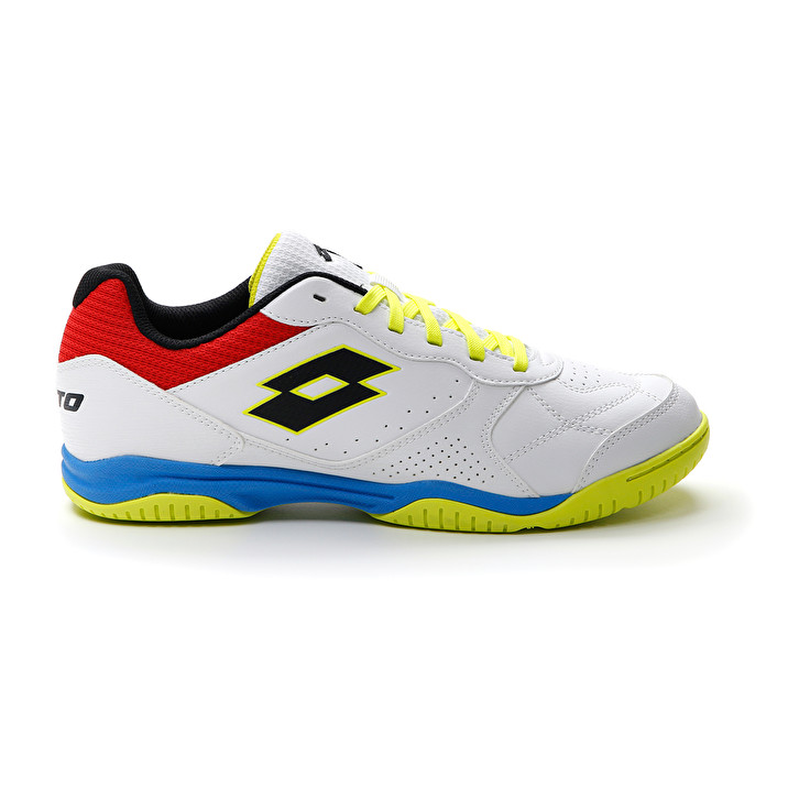 Men Lotto Tacto 300 Vii Id Soccer Shoes White / Blue / Red / Green | 98127-VWLA