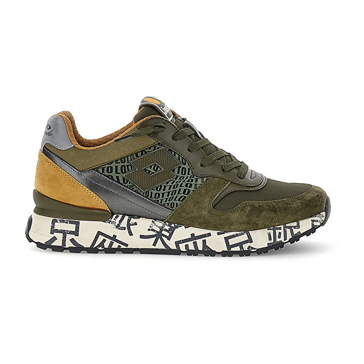 Men Lotto Tokyo Ginza Prt Leggenda Olive | 82697-MUVS