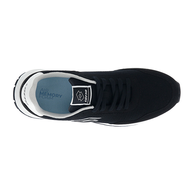 Men Lotto Trainer 2000 Amf Sneakers Black / White | 26598-AFWL