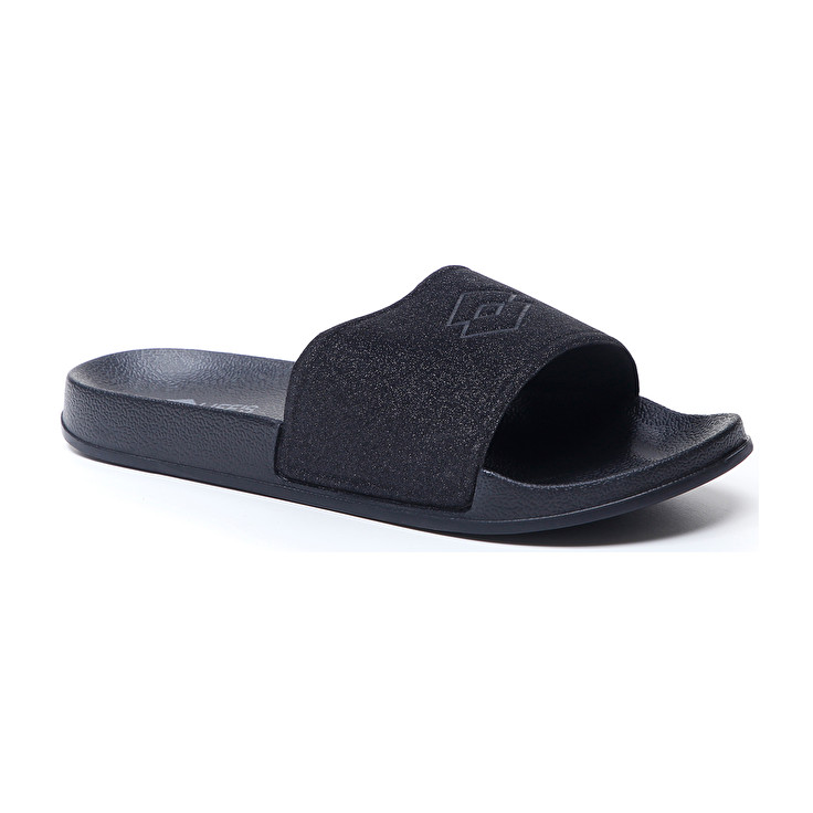 Women Lotto Gaya W Slippers Black | 05931-GVMQ