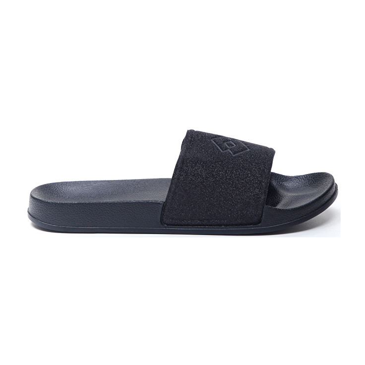 Women Lotto Gaya W Slippers Black | 05931-GVMQ