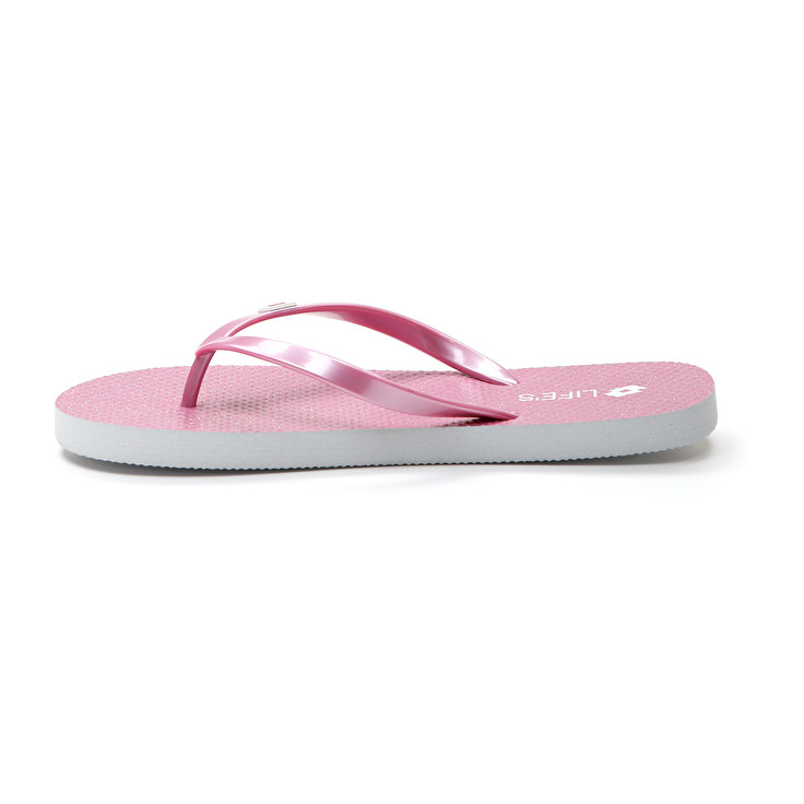 Women Lotto Hiva Flip Ii Glitter W Slippers Pink | 85196-BPHV