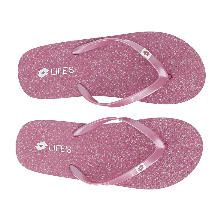 Women Lotto Hiva Flip Ii Glitter W Slippers Pink | 85196-BPHV