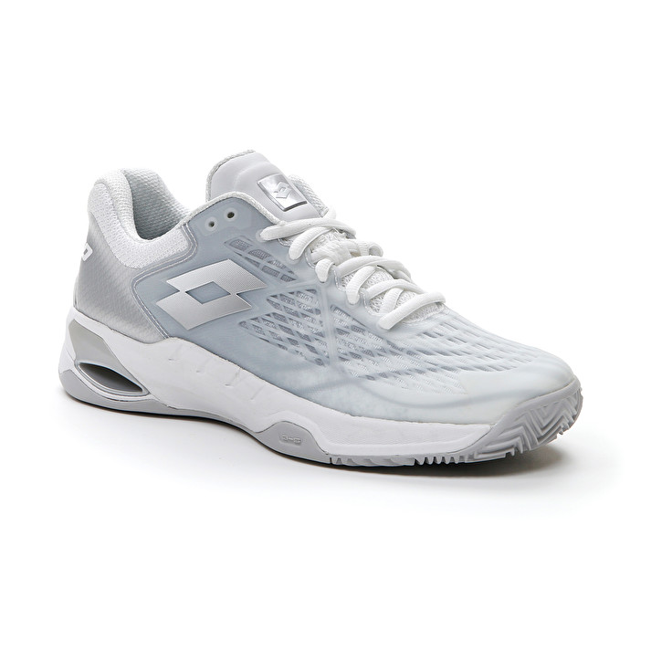 Women Lotto Mirage 100 Cly W Tennis Shoes White / Silver | 17683-QSXG