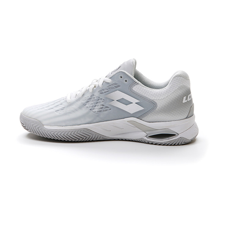 Women Lotto Mirage 100 Cly W Tennis Shoes White / Silver | 17683-QSXG